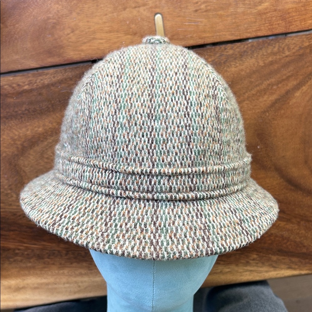 Kangol Vintage Wool Multitone Tweed Knit Bucket Cap !! Medium